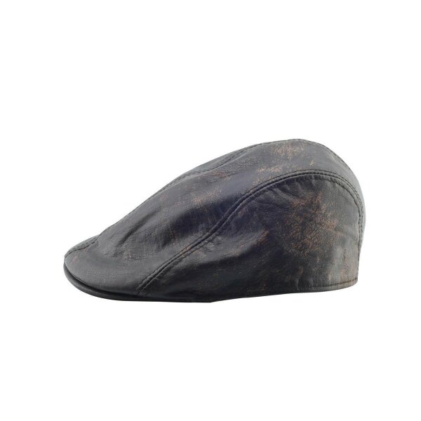 Black Jungle DOBBYN  Schirmmütze Cap Schiebermütze Flatcap Ledermütze Mütze Ledercap Flat caps