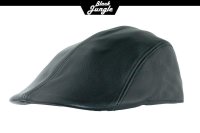 Black Jungle DOBBYN  Schirmmütze Cap Schiebermütze Flatcap Ledermütze Mütze Ledercap Flat caps Schwarz L (59-60 cm)