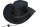 Black Jungle BROOME Kinderhut Lederhut Westernhut Cowboyhut Hüte + Kinnriemen XS Schwarz
