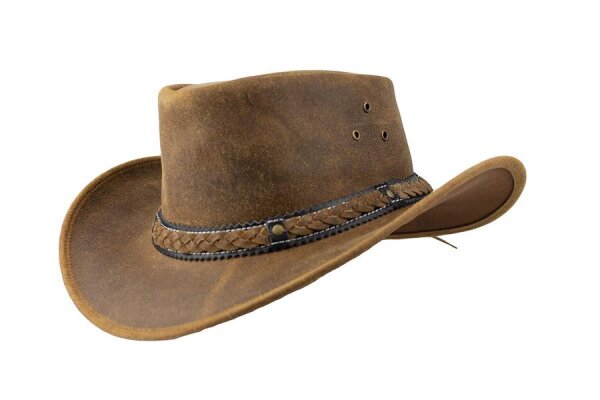 Black Jungle ARAMAC Lederhut  Cowboyhut Australienhut Hut Outdoor Westernhut Reithut unisex