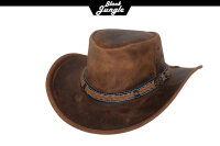 Black Jungle ARAMAC Lederhut  Cowboyhut Australienhut Hut Outdoor Westernhut Reithut unisex