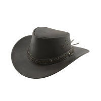 Black Jungle ARAMAC Lederhut  Cowboyhut Australienhut Hut Outdoor Westernhut Reithut unisex