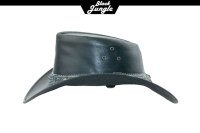 Black Jungle ARAMAC Lederhut  Cowboyhut Australienhut Hut Outdoor Westernhut Reithut unisex Schwarz XL