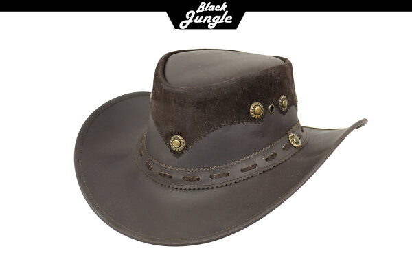Black Jungle PENTLAND Lederhut  Cowboyhut Westernhut Hut Outdoorhut Freizeithut Australienhut unisex