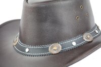 Black Jungle REEDLEY Lederhut Cowboyhut Westernhut Hut Outdoorhut Freizeithut Australienhut unisex Braun M