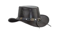 Black Jungle REEDLEY Lederhut Cowboyhut Westernhut Hut Outdoorhut Freizeithut Australienhut unisex Braun M