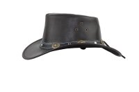 Black Jungle REEDLEY Lederhut Cowboyhut Westernhut Hut Outdoorhut Freizeithut Australienhut unisex Braun M