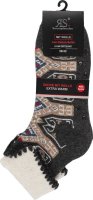 Soft Strumpf ABS-Sohle. Extra dick und warm Natursocken Socken Made in Germany  35-38 Anthrazit