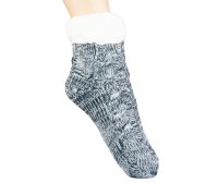 Thermo Home Socke ABS-Sohle. Extra dick und warm. Natursocken Made in Germany  35-38 Schwarz