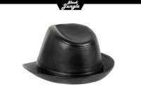 Black Jungle ADAM  Trilby Lederlook Karibikhut Havannahut Regenhut Hut Sonnenhut