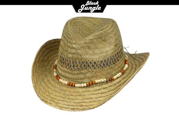 Black Jungle Westernhut BONDI Strohhut Sommerhut Strandhut Cowboyhut Sonnenschutz Fedora hut