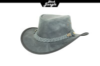 Black Jungle BULAT Westernhut Australien Outdoorhut Lederhut Cowboyhut Reithut Hut Unisex M Schwarz