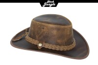 Black Jungle BULAT Westernhut Australien Outdoorhut Lederhut Cowboyhut Reithut Hut Unisex M Tan