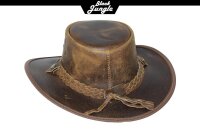 Black Jungle BULAT Westernhut Australien Outdoorhut Lederhut Cowboyhut Reithut Hut Unisex L Tan