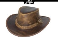 Black Jungle BULAT Westernhut Australien Outdoorhut Lederhut Cowboyhut Reithut Hut Unisex XL Tan