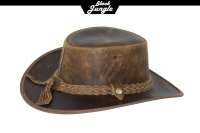 Black Jungle BULAT Westernhut Australien Outdoorhut Lederhut Cowboyhut Reithut Hut Unisex XL Tan