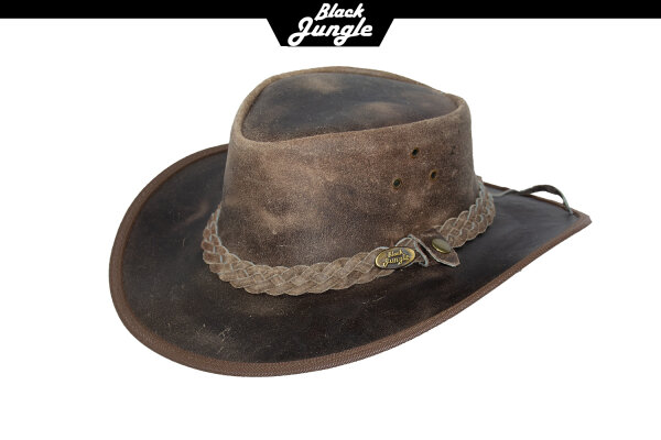 Black Jungle BULAT Westernhut Australien Outdoorhut Lederhut Cowboyhut Reithut Hut Unisex XL Charcoal
