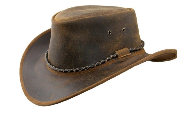 Black Jungle KIMBOLTON Westernhut Australien Outdoorhut Lederhut Cowboyhut Reithut Hut  Tan L