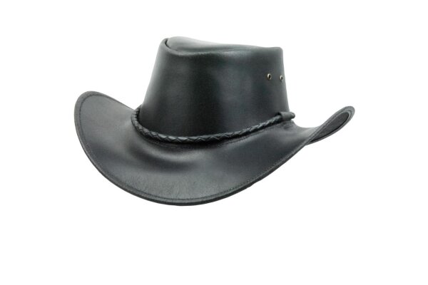 Black Jungle KIMBOLTON Westernhut Australien Outdoorhut Lederhut Cowboyhut Reithut Hut  Schwarz XL