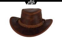 Black Jungle BULAT Westernhut Australien Outdoorhut Lederhut Cowboyhut Reithut Hut Unisex Ocker M