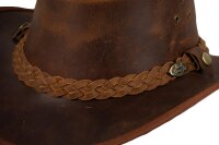 Black Jungle BULAT Westernhut Australien Outdoorhut Lederhut Cowboyhut Reithut Hut Unisex Ocker M