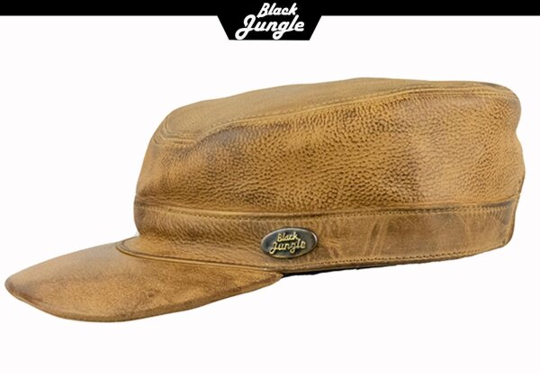 Black Forest Fox Cuba/Army Cap – Zeitlose Leder Schirmmütze Aus Büffelleder, Unisex, In Verschiedenen Farben & Lederarten