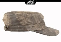 Black Jungle CASTRO Army Cap Leder Military Cuba Schirmmütze Armee Kappe  Kuba Mütze Tan