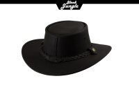 Black Jungle SORRENTO Lederhut Cowboyhut Westernhut Australien Herren Hut Freizeithut Braun XXL