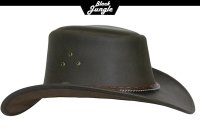 Black Jungle BEAGLE Outdoor Western Lederhut Australien Cowboy Lederhüte Reiterhut Unisex Braun M (57-58 cm)