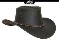 Black Jungle BEAGLE Outdoor Western Lederhut Australien Cowboy Lederhüte Reiterhut Unisex Braun S (55-56 cm)