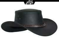 Black Jungle BEAGLE Outdoor Western Lederhut Australien Cowboy Lederhüte Reithut Unisex Schwarz XXL