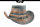 Black Jungle ONTARIO Hut Outdoorhut Westernhut Lederhut Australienhut Cowboyhut Reiterhut Unisex Stonewashed/Schwarz L (59-60 cm)