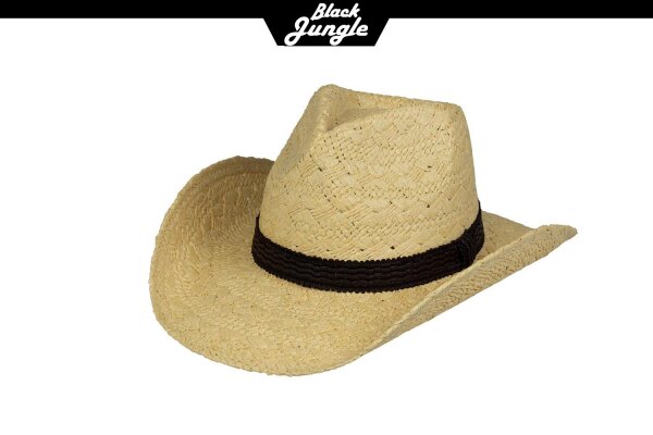 Black Jungle MORON Westernhut Strohhut Sommerhut Strandhut Cowboyhut Sonnenschutz Fedora hut
