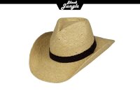 Black Jungle MORON Westernhut Strohhut Sommerhut Strandhut Cowboyhut Sonnenschutz Fedora hut