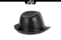 Black Jungle ADAM  Trilby Lederlook Karibikhut Havannahut Regenhut Hut Sonnenhut Schwarz L/XL