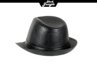 Black Jungle ADAM  Trilby Lederlook Karibikhut Havannahut Regenhut Hut Sonnenhut Schwarz L/XL
