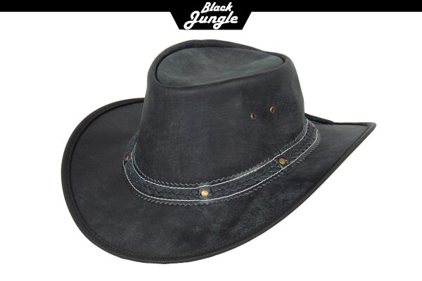 Black Jungle STONEBROOK Westernhut Australien Outdoorhut Lederhut Cowboyhut Reithut Hut Unisex