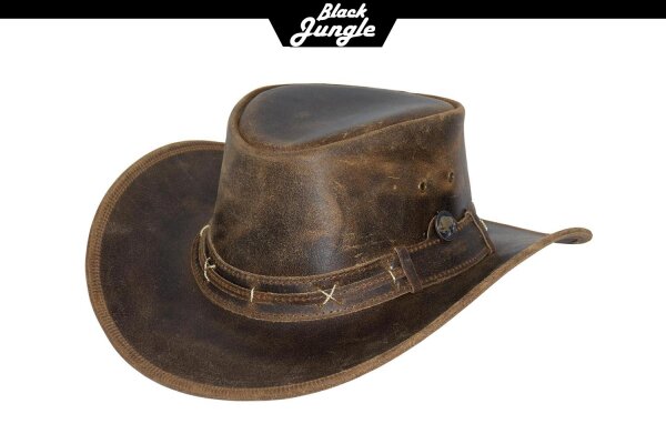 Black Jungle ROSWELL Westernhut Australien Outdoorhut Lederhut Cowboyhut Reithut Hut Unisex