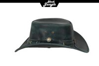 Black Jungle ROSWELL Westernhut Australien Outdoorhut Lederhut Cowboyhut Reithut Hut Unisex Schwarz XXL