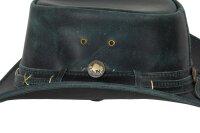 Black Jungle ROSWELL Westernhut Australien Outdoorhut Lederhut Cowboyhut Reithut Hut Unisex Schwarz XXL