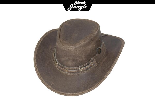 Black Jungle ROSWELL Westernhut Australien Outdoorhut Lederhut Cowboyhut Reithut Hut Unisex Charcoal M