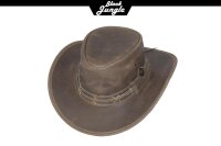 Black Jungle ROSWELL Westernhut Australien Outdoorhut Lederhut Cowboyhut Reithut Hut Unisex Charcoal M