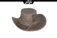 Black Jungle ROSWELL Westernhut Australien Outdoorhut Lederhut Cowboyhut Reithut Hut Unisex Charcoal M