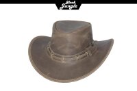 Black Jungle ROSWELL Westernhut Australien Outdoorhut Lederhut Cowboyhut Reithut Hut Unisex Charcoal M