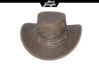 Black Jungle ROSWELL Westernhut Australien Outdoorhut Lederhut Cowboyhut Reithut Hut Unisex Charcoal M
