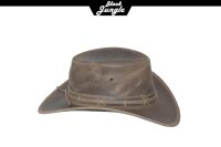 Black Jungle ROSWELL Westernhut Australien Outdoorhut Lederhut Cowboyhut Reithut Hut Unisex Charcoal M