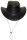 Black Jungle BROOME Australien Western Style Sonnenschutz  Lederhut Hut Hüte  Schwarz S (54-55 cm)