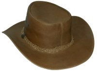 Black Jungle BROOME Australien Western Style Sonnenschutz  Lederhut Hut Hüte Tan L